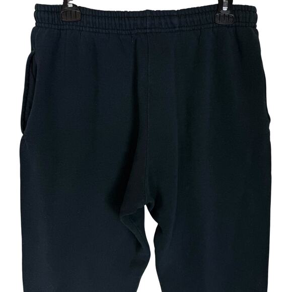 Google Athletic Sweatpants Men Medium Black Logo Russell Fleece Lined Drawstring - Picture 8 of 14